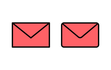 Mail icon set illustration. email sign and symbol. E-mail icon. Envelope icon