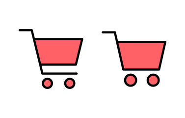 Shopping icon set illustration. Shopping cart sign and symbol. Trolley icon