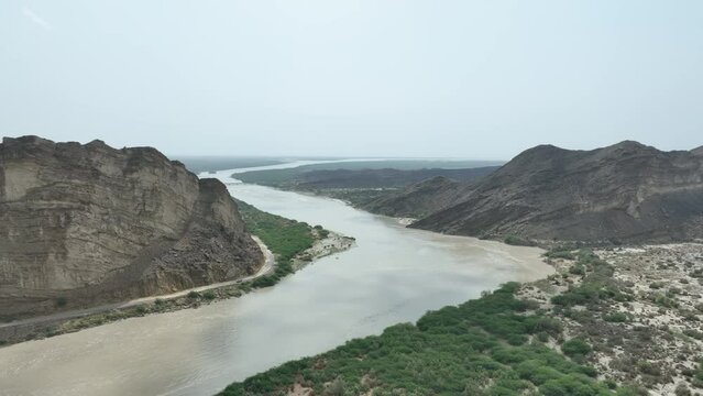 Hingol River Curving Through Balochistan Canyons, Pakistan