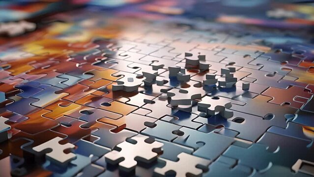 A puzzle solver constantly rearranging its pieces without any input from an external source. With each attempt, it learns from its mistakes and gradually uncovers the complete picture, representing