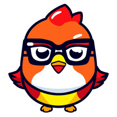 Chicken Dad , Cute , Big eye , animal Body , Model Chibi