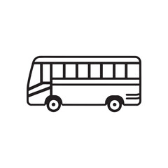 line illustration of bus, school bus