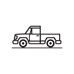 line illustration of pick up truck