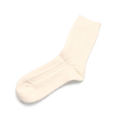 Warm sock on white background
