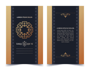 luxury gold emblem invitation card template