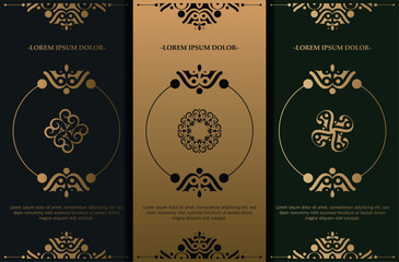 Fototapeta na wymiar Luxury ornament greeting card vector template