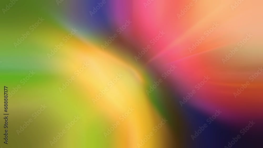 Wall mural Abstract psychedelic rainbow background with with multicolored rays from the center