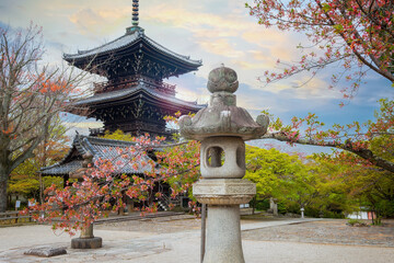 Kyoto, Japan - April 5 2023: Shinnyodo or Shinshogokurakuji temple founded in 984 its name refers...