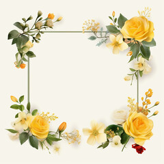 invitation postcard rose ornament print watercolor wedding romantic round birthday border 