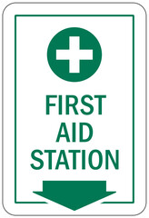 First aid station sign