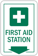 First aid station sign