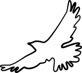 Obraz premium Bird graphic line element design vector