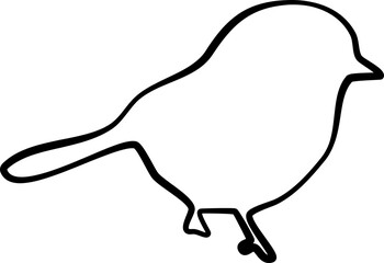 Bird graphic line element design vector