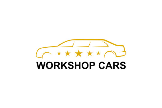 Logo Luxury limousine car rental, high class VIP service.