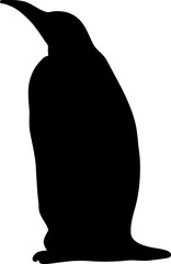 Penguin graphic of bird shape element design vector