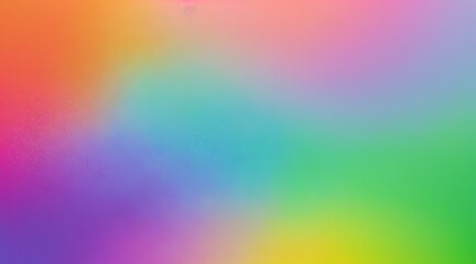 Obraz premium Green lime lemon yellow orange coral peach pink lilac orchid purple violet blue jade teal beige abstract background. Color gradient, ombre. Colorful mix bright fan. Rough grain noise grungy.Template.