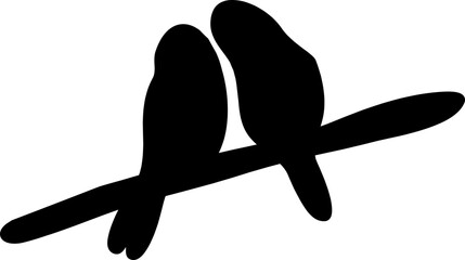 Lover bird graphic shape element design vector