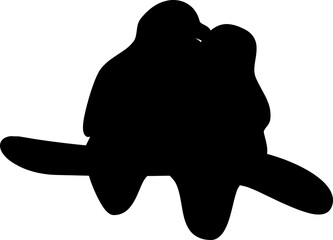 Lover bird graphic shape element design vector
