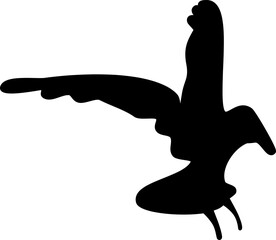 Bird graphic shape element design vector