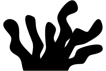 Black Living under the sea vector shape