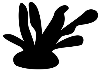 Black Living under the sea vector shape