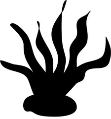 Black Living under the sea vector shape