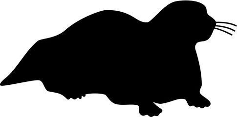 Black Living under the sea vector shape