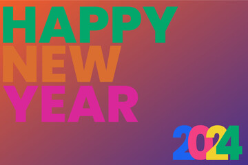 Happy new year 2024  greeting concept for 2024 new year celebration. Happy new year background template.
