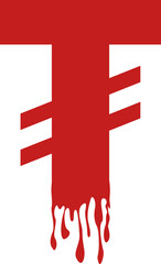 Obraz premium Blood Currency font