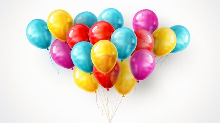 Colorful Balloons for Anniversary Celebration background with copy space generated by AI tool