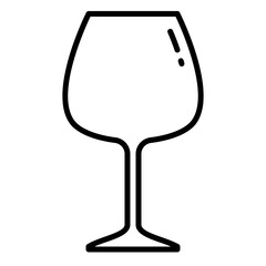 Drink glass icon with stem