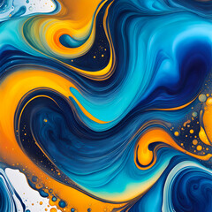 Vibrant Template. Alcohol Ink Illustration. Liquid Swirl. Vibrant Decorative Splash.