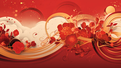 A Vibrant Chinese New Year Abstract Background