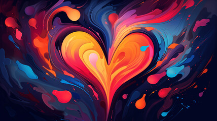An abstract background the harmony of emotions with love - obrazy, fototapety, plakaty