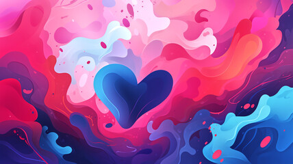 An abstract background the harmony of emotions with love