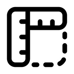 Ruler Line UI Icon