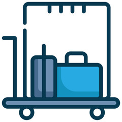 bellhop luggage hotel service filled outline