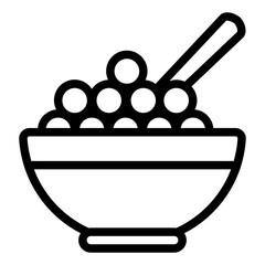 Cereal Line Icon Design Vector