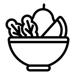 Salad Line Icon Design Vector