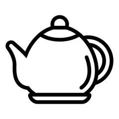 Tea Pot Line Icon Design Vector