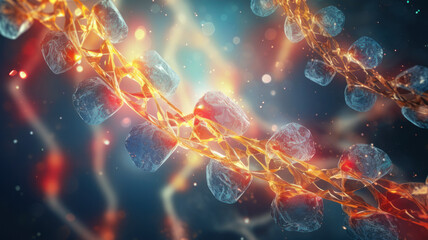DNA gene helix spiral molecule structure