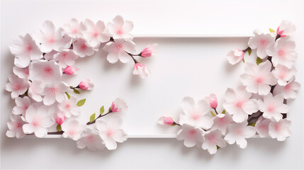 cherry blossom sakura isolated white in close up
