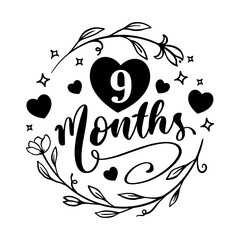 Baby Milestones Design For Printable Posters, Cards, invitations or T-shirt designs