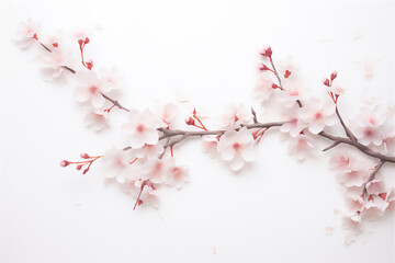 Fototapeta premium cherry blossom sakura isolated white in close up