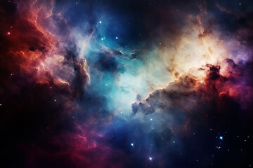 Fototapeta na wymiar Beautiful cosmic nebula. Generative AI