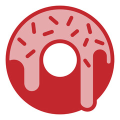 Doughnut Dual Tone Icon Design Vector
