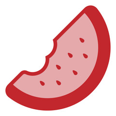 Watermelon Dual Tone Icon Design Vector
