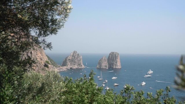 Landscape of Capri in Italy
