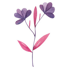 Aesthetic Purple Flower Graphic Element