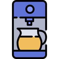 Tea maker icon. Filled outline design. For presentation, graphic design, mobile application.